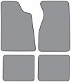Acc Part For 1979-1993 Ford Mustang 4 Piece Black Carpet Floor Mat Set With Pony Tri-bar Logos On Front Mats 