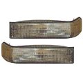 Front Turn Signal Light Pair For 1993 Jeep Grand Wagoneer Clear Lens Housing Driver And Passenger Side Replaces 56005098 