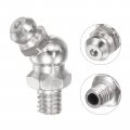 Uxcell Nickel-plated Iron 45 Degree Grease Fitting M6 X 1mm Thread Hydraulic Accessories 20pcs
