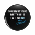 1080 Graphics For The Crown Charlotte Key Chain Double Sided Stainless Steel Keychain 