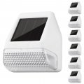 Torchstar Solar Deck Lights Dusk-to-dawn Powered Led Fence 4000k Cool White Waterproof Outdoor Step Light Yard Stair Patio 