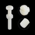 Uxcell 20 Pairs Nylon Screw Nut Assortment M8x50mm Slotted Pan Head Screws M8 Hex Nuts For Machinery Electronics White