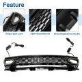 Front Upper Bumper Grille For Dodge Charger 2015-2023 Kidney Grill With Light Black