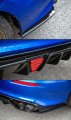 Mc Style Fe180 Painted Jdm Full Gloss Black Rear Diffuser With Led Light Compatible For 2022 2023 Honda Civic Ex Lx Si Touring