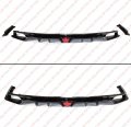 Mc Style Fe180 Painted Jdm Full Gloss Black Rear Diffuser With Led Light Compatible For 2022 2023 Honda Civic Ex Lx Si Touring