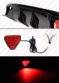 Mc Style Fe180 Painted Jdm Full Gloss Black Rear Diffuser With Led Light Compatible For 2022 2023 Honda Civic Ex Lx Si Touring