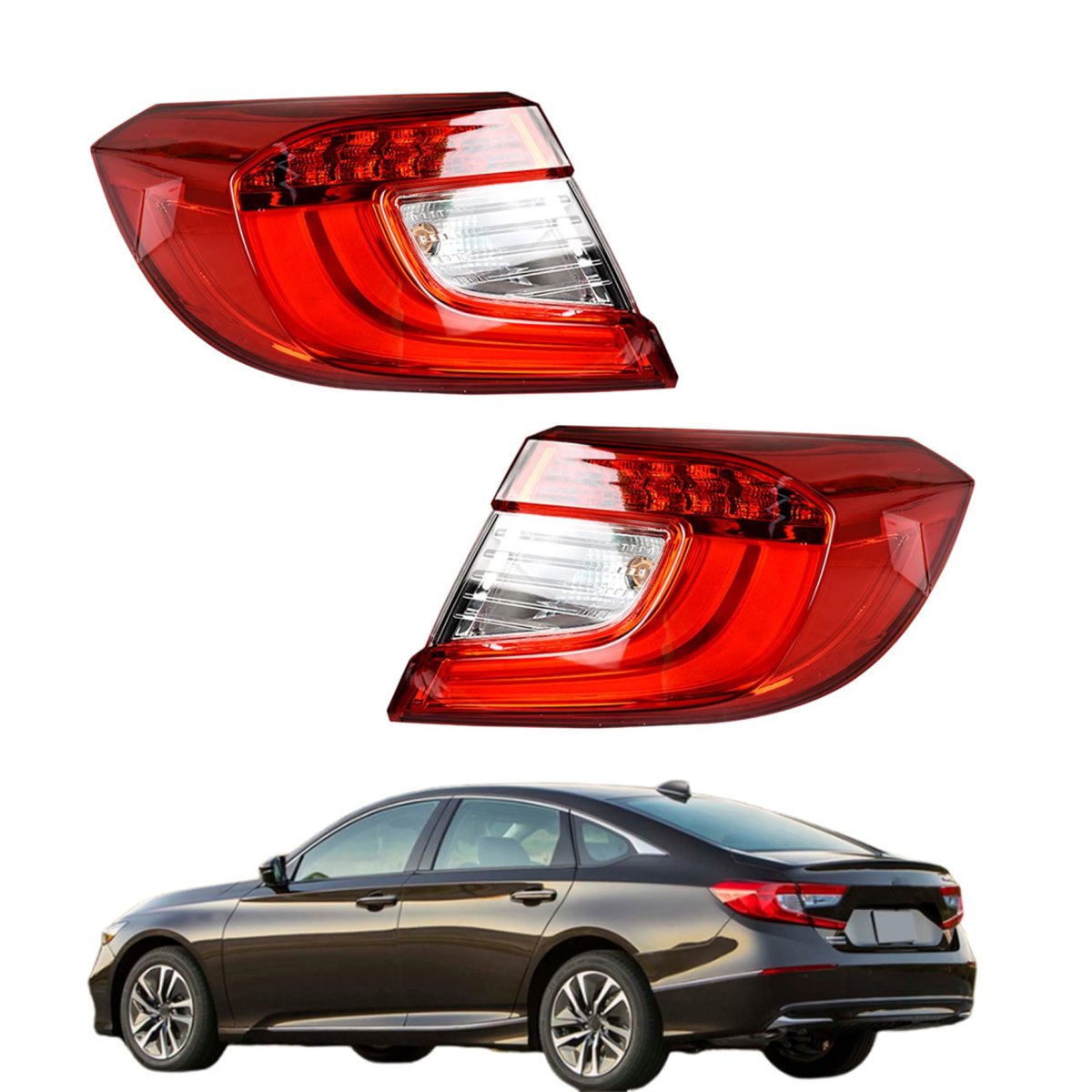 Tail Light Assembly For Honda Accord Sedan 2018 2019 2020 2021 2022 Left And Right Rear Brake Lamps Replacement 33500tvaa01