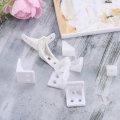 100pcs 90 Degree Plastic Corner Braces 19x32x19mm Nylon Shelf Right Angle Brackets With Screws For Cabinets Cupboards White 