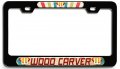 Wood Carver Career Bl 3d Metal License Plate Frame Auto Suv Truck Tag Holder W50 
