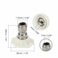 Mromax Pressure Washer Spray Nozzle Tips 1 4 Stainless Steel White 1pcs 40 Degree 2mm Orifice Diameter
