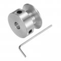 Harfington Single Groove Pulley 5mm Fixed Bore 20mm Outer Diameter Aluminum Alloy With Hex Wrench For Drilling Machine 6mm Pu