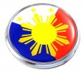 Philippine Philippines Flag 2 75 Car Chrome Round Emblem Decal 3d Sticker Badge