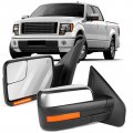 Ocpty Towing Mirrors Power Heated Left Driver Right Passenger Side Tow Fit For 2004-2014 F150 1997-1999ford For F-250 With Turn