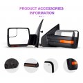 Ocpty Towing Mirrors Power Heated Left Driver Right Passenger Side Tow Fit For 2004-2014 F150 1997-1999ford For F-250 With Turn