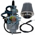 Glenparts Carburetor Set With Throttle Cable And Filter Works For Honda Crf150f 2003-2017 Oem 16100-kpt-902 16100-kpt-903 