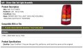 Left Driver Side Tail Light Assembly For 1999-2003 Gmc Sierra 1500