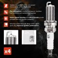 A-premium Set Of 4 Ignition Coil Pack And Iridium Spark Plugs Compatible With Nissan Sentra 2000 2001 2002 L4 1 8l Petrol