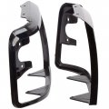 Ecotric Headlights Headlamps Trim Bezel Black Compatible With 1992-1997 F250 F350 F450 Truck 1992-1996 Bronco F150 Pickup
