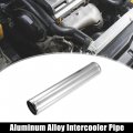 X Autohaux Od 57mm 2 25 Length 12 300mm Aluminum Alloy Tube Intercooler Pipe Straight Air Intake Silver Tone For Car