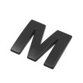 3d Metal M Letter Shaped Alphabet Sticker Car Auto Emblem Badge Decal Black