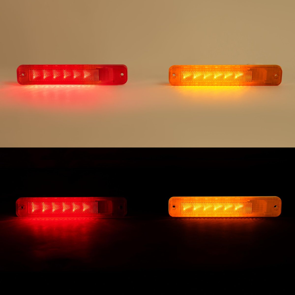 6pcs Tail Lights And Side Marker Light Fender Kit For 1973-1977 Ford F150 F250 E150 Econoline Bronco Red Amber Lens Mo-6336