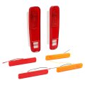 6pcs Tail Lights And Side Marker Light Fender Kit For 1973-1977 Ford F150 F250 E150 Econoline Bronco Red Amber Lens Mo-6336