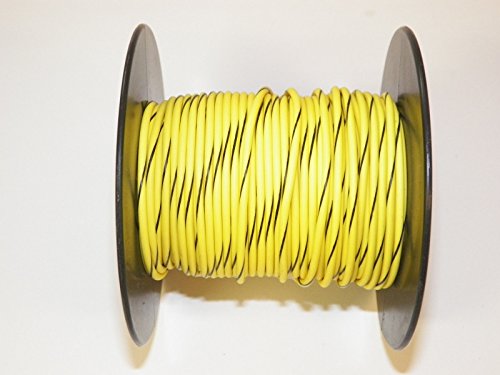 Yellow Black Striped 18 Ga Awg Gxl Wire 100 Spool For Automotive Truck Motorcycle Rv General Purpose Copper 94 O D Abrasion