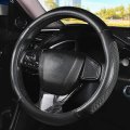 Leather Steering Wheel Cover Car 15 Inch Universal Fit Microfiber Anti-slip Soft Breathable Full Surround