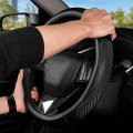 Leather Steering Wheel Cover Car 15 Inch Universal Fit Microfiber Anti-slip Soft Breathable Full Surround