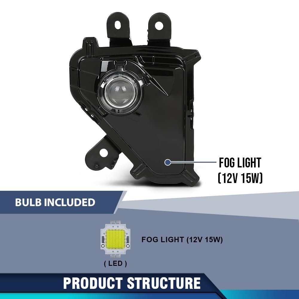 Front Right Passenger Side Led Fog Light 1 Pc For Lx Gx460 2014 2015 2016 2017 2018 2019 2020 2021 2022 2023 8121060190 Black