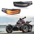 Cpowace Front Led Fender Lights For Can-am Ryker 600 900 Sport And Rally Edition 2019-2023 Smoked Black Tip With Turn Signals 