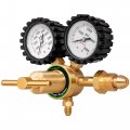 Vivosun Nitrogen Regulator With Cga580 Inlet And 7 16 Unf Outlet Connection Heavy-duty Handle Helium Double Pressure Gauge 