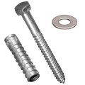 Electriduct 5 Lag Bolts With Shield Anchors And Washers 1 2 Diameter Pack Of 16 Concrete Mounting Hardware For Parking Curbs 