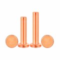 Mromax 50pcs Round Flat Head Rivet 63 X 0 12 Length Outer Diameter Copper Solid Rivets Metal Stud Fasteners For Electrical