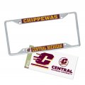 Central Michigan University Metal License Plate Frame And Sticker For Front Or Back Of Car Officially Licensed Sticker Combo 