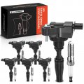 A-premium Set Of 6 Ignition Coil Pack And Iridium Spark Plugs Compatible With Gmc Acadia Canyon Chevrolet Camaro Colorado