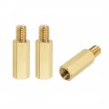 Uxcell M6x20mm 8mm Male-female Brass Hex Pcb Motherboard Spacer Standoff For Fpv Drone Quadcopter Computer Circuit Board 3pcs 