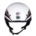 Hot Leathers T68 Tribal White Advanced Dot Approved Motorcycle Skull Cap Half Helmet For Men And Women Biker X-large
