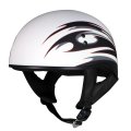 Hot Leathers T68 Tribal White Advanced Dot Approved Motorcycle Skull Cap Half Helmet For Men And Women Biker X-large