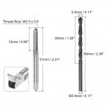 Uxcell Metric Tap And Drill Bit Set M3 5 X 0 6 Thread 2 9mm Black Oxide Twist Straight Flute Tapping Threading Repair Tool Kit