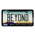 Ipick Image Made For Ford Platinum In 3d Dark Gray Letters On Black Metal License Plate Frame