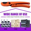 Swpeet 2pcs Aluminium One-hand Fast Pipe Cutting Tool Ratchet-type Straight Cut Cutters And Pvc Cutter For Plastic Hoses Pipes
