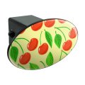Cute Cherry Pattern Sketchy Oval Tow Trailer Hitch Cover Plug Insert Fits 2 In Receivers Black Abs Plastic Modern Style 