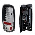 Acanii For 2003-2006 Chevy Silverado 1500 Chrome Led Tail Lights Brake Lamps Pair Replacement Driver Passenger Side