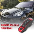 Red Car Remote Key Fob Case Cover Shell Trim Plastic For Porsche Cayenne Panamera Macan