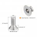 Uxcell 10-32x1 2 Flat Countersunk Head Socket Cap Screws 50pcs 304 Stainless Steel Hex Full Thread Bolts