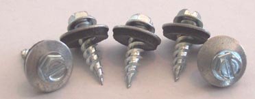 10 X 3 4 Self-piercing Screws Slotted Hex Washer Hd Bonded Neoprene Steel Zinc 1000 Pc Carton