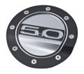 2015-2020 Mustang Gt Competition Series Black Silver Fuel Door 5 0 Logo 
