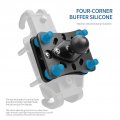 Qiilu Vibration Dampening Motorcycle Phone Mount Bike Holder Mobile Shock Absorber Bracket Buffer Black For Atv Utv