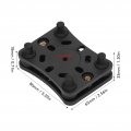 Qiilu Vibration Dampening Motorcycle Phone Mount Bike Holder Mobile Shock Absorber Bracket Buffer Black For Atv Utv